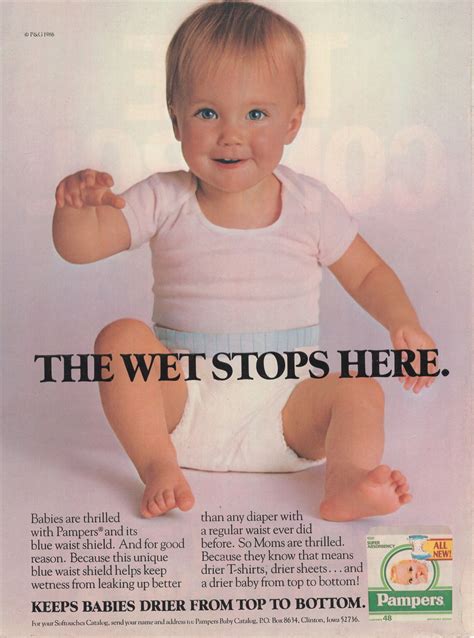 1986 - was a pivotal year for Pampers. | Baby ads, Cool baby stuff, Cute baby clothes