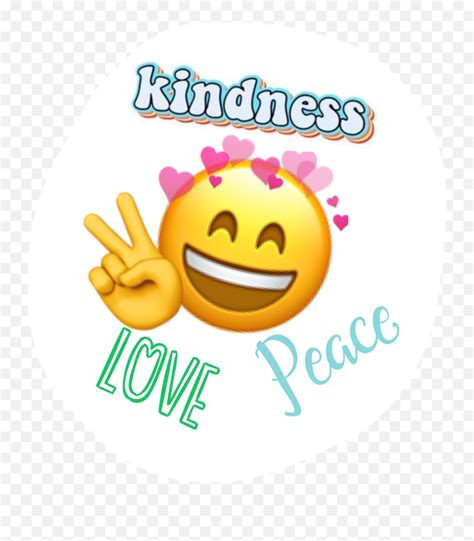 Peace Kindness Love Emoji Hearts - Happy,Kindness Emoji - Free Emoji PNG Images - EmojiSky.com