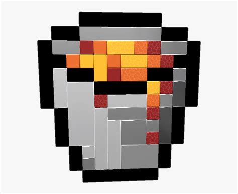 Pixelart Of “lava Bucket” From “minecraft” Wip - Lava Bucket Minecraft, HD Png Download ...