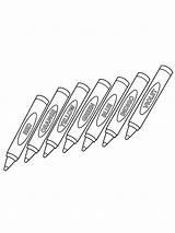 Crayon Crayons Coloring Box Pages Clipart Print Drawing Blank Clip  sketch template