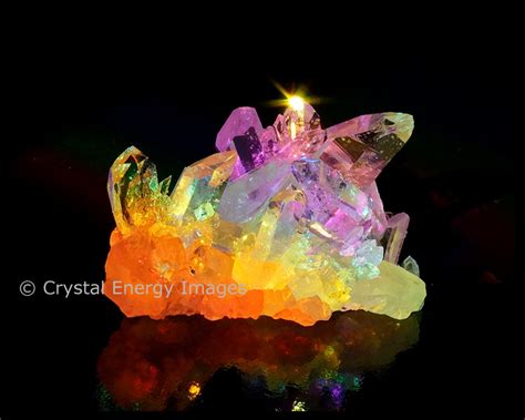 Quartz Crystal Cluster Rainbow Art Crystal Energy Image