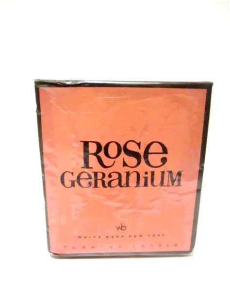 VTG NOS WHITE Barn Rose Geranium Pillar Candle 10 Oz New In Box Rare $39.95 - PicClick