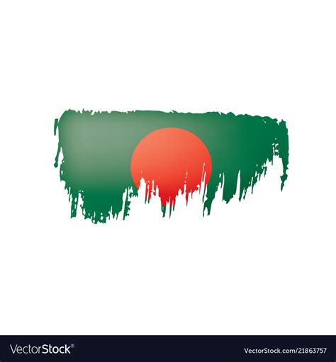 Bangladesh flag on a white Royalty Free Vector Image