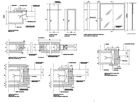 Sliding Door Elevation And Section Detail Dwg File Aluminium Sliding ...