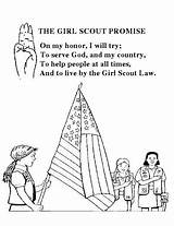 Scout Girl Law Scouts Coloring Promise Daisy Sheet Pages Activities Gs  sketch template