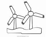 Wind Energy Coloring Page For Kids  Free Environment Printable sketch template