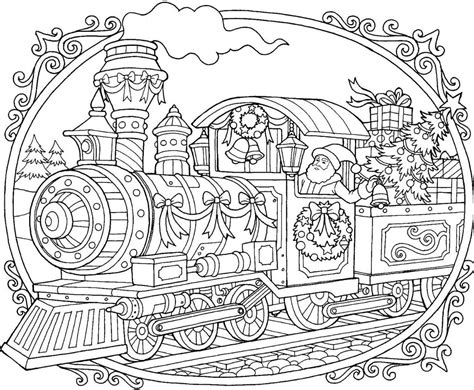 Раскраски антистресс, арт, вдохновение, хобби ;) | Free christmas coloring pages, Train coloring ...