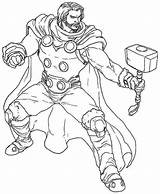 Thor Superhero Coloring Pages Printable sketch template