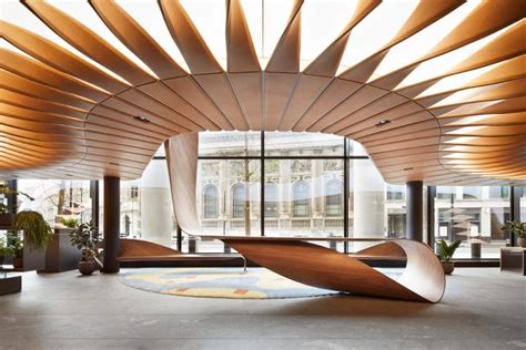 Bill Amberg Studio creates ribbon-like leather ceiling for London office | Amberg, Commercial ...