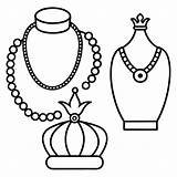 Royal Jewelry items Outline coloring Book Page Line Art Drawing  sketch template