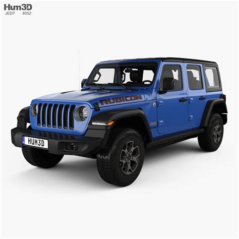 Jeep Wrangler 4 puertas Unlimited Rubicon con interior 2020 Modelo 3D - Descargar Crossover SUV ...