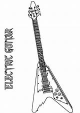 Electric Guitar Colouring Sheet At Tami Lumley Blog sketch template