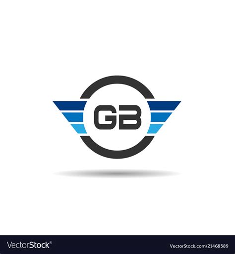 Initial letter gb logo template design Royalty Free Vector