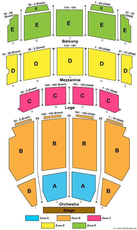 Ohio Theatre Seating Chart | Ohio Theatre | Columbus, Ohio