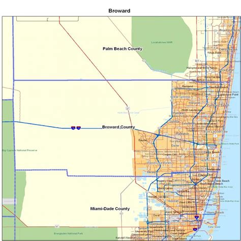 Broward County, FL Map | Florida Map - Map of Florida - Florida State ...