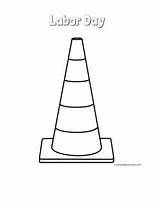 Labor Day coloring Page With A Picture Of safety cone To color  sketch template