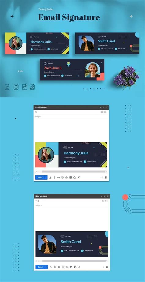 Email Signature Template AI, EPS, PSD Email Signature Templates, Email ...