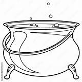 Coloring page Witch cauldron For Antistress coloring Books Black And  sketch template
