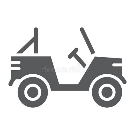 Army Vehicle Line and Glyph Icon, Army and Transport, Military Car Sign ...