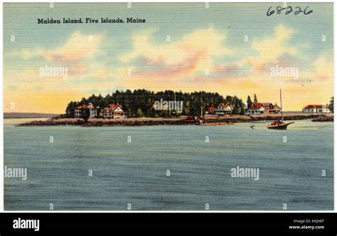 Malden Island, Five Islands, Maine (68226 Stock Photo - Alamy