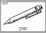 Pen Coloring Page  Ezpzlearncom sketch template