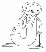 J Is For Jellyfish coloring Page  Download Print Or Color Online Free sketch template