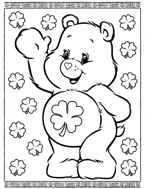 Good Luck Bear Coloring Page - Free Printable Coloring Pages for Kids