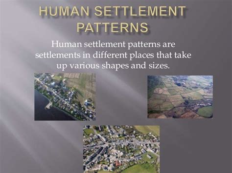 Human settlement patterns