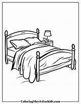 Bed Coloring Pages Free Downloads  Sheets For Kids sketch template