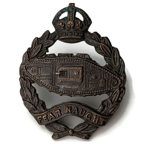 WW2 Royal Tank Regiment Corps BRONZE Officers Collar Badge