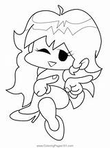 Girlfriend Right Pose Friday Night Funkin Coloring Page For Kids  Free sketch template
