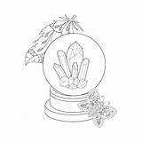 Premium Vector  Hand Drawn crystal ball Kawaii coloring Book sketch template