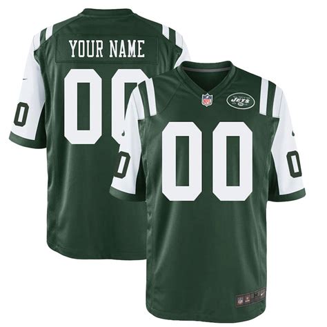 Men's Nike Green New York Jets Custom Game Jersey