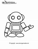 Robot Coloring Page  A Free Science Printable sketch template