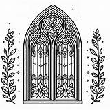 Gothic Window coloring Page  Download Print Or Color Online For Free sketch template