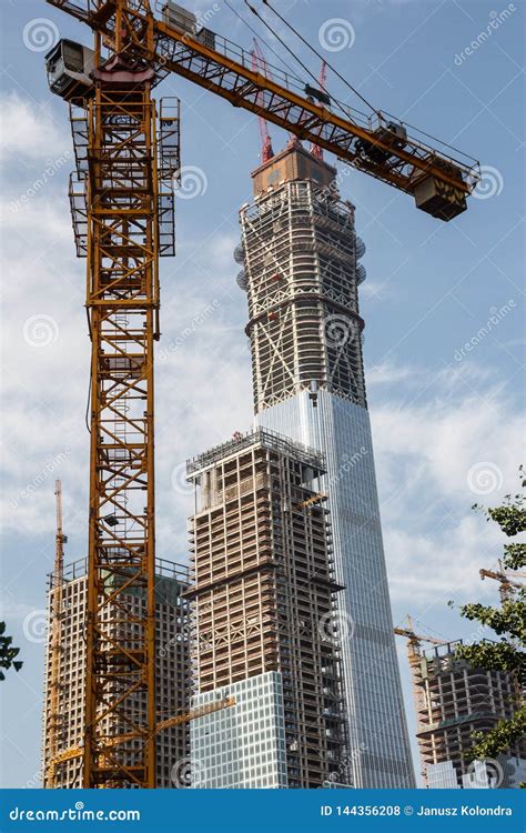 Modern Skyscrapers Under Construction in Beijing Stock Photo - Image of building, prosper: 144356208