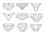 Women Lingerie Panties Coloring Page Stock Vector  Illustration Of sketch template