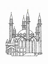 Mosque Coloring Pages Sketch Page sketch template