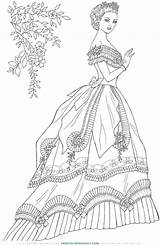 Free Vintage Fashion Coloring Page  Daily sketch template
