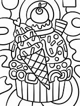 Sweet Muffin With Toppings Food Coloring Page 17197950 Vector Art At  sketch template