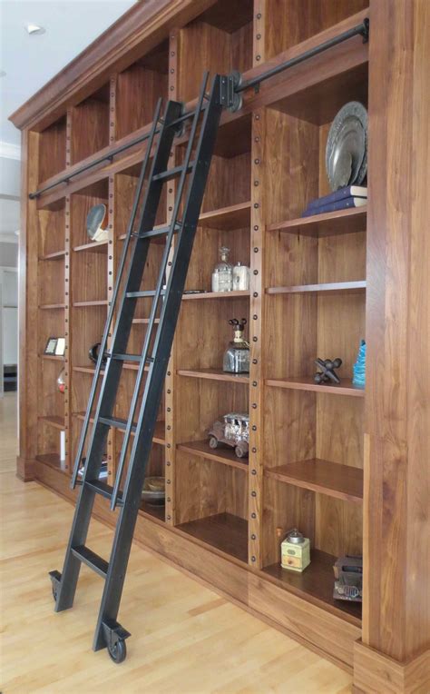 Pin by Rinehart Design Group Inc. on Materials. | Library ladder, Ladder bookshelf, Ladder