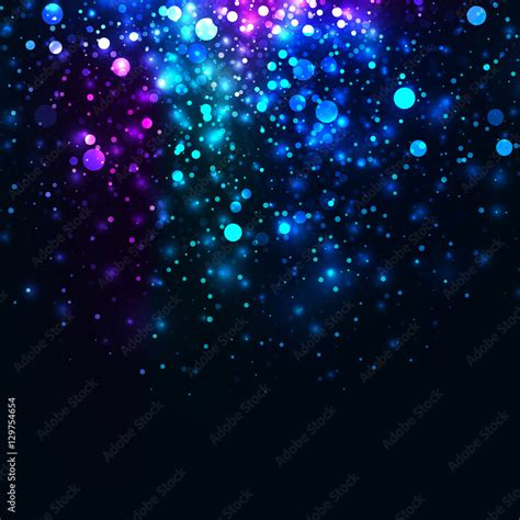 Vector rainbow glowing light glitter background. Galaxy magic lights background. Star burst with ...