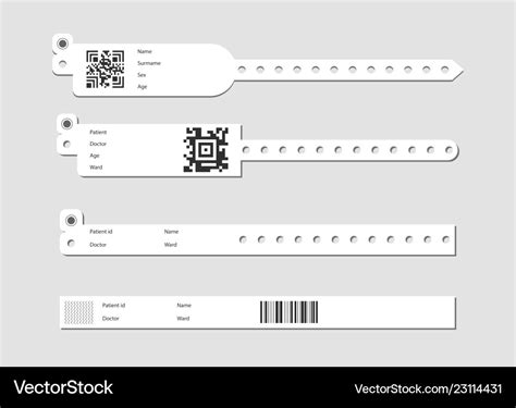 Wristband template set Royalty Free Vector Image