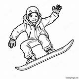 Snowboarding Coloring Page  Pagescom sketch template