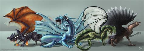 Elemental Dragon Line Up by Rushelle Kucala (TheDragonofDoom) : r ...