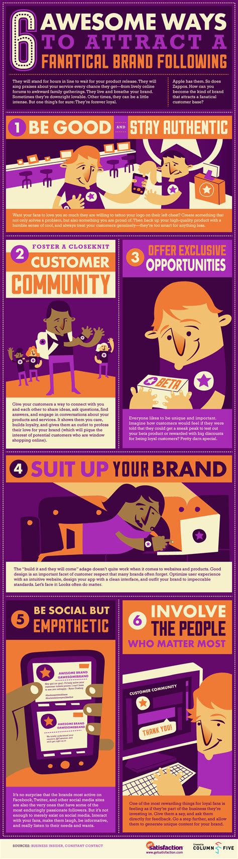 Unique Infographic Design, 6 Ways to Attract Brand Fanatics @BWKuykendall #Infographic #Design ...