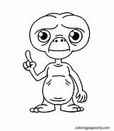 Cute Alien Coloring Page  Free Printable Pages sketch template