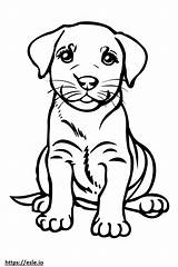 Puppy dog For coloring sketch template