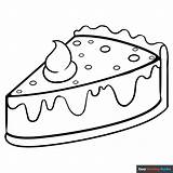 Pie Coloring Page  Easy Drawing Guides sketch template
