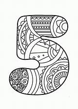 Pattern Number 5 coloring Pages For Kids Counting Numbers Printables  sketch template